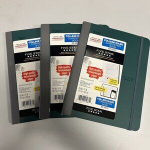 Five Star Teal Composition Notebook College Ruled Hard Cover Strap (Pack of 3)